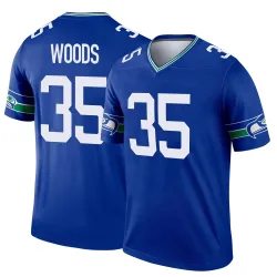 JT Woods Seattle Seahawks Legend Men's Throwback Jersey (Royal)