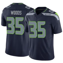 JT Woods Seattle Seahawks Limited Men's Vapor F.U.S.E. Jersey (Navy)