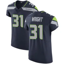 Jacardia Wright Seattle Seahawks Elite Men's Team Color Vapor Untouchable Jersey (Navy)