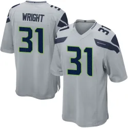 Jacardia Wright Seattle Seahawks Game Men's Alternate Jersey (Gray)