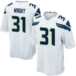 Jacardia Wright Seattle Seahawks Game Men's Jersey (White)