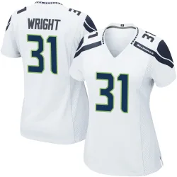 Jacardia Wright Seattle Seahawks Game Women's Jersey (White)