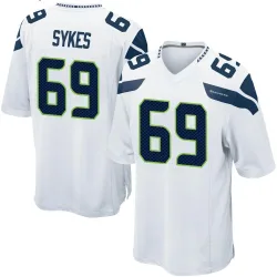 Jacob Sykes Seattle Seahawks Game Men's Jersey (White)