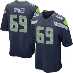 Jacob Sykes Seattle Seahawks Game Men's Team Color Jersey (Navy)