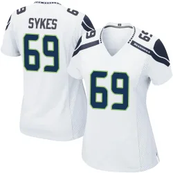 Jacob Sykes Seattle Seahawks Game Women's Jersey (White)