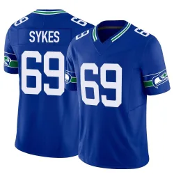Jacob Sykes Seattle Seahawks Limited Men's Throwback Vapor F.U.S.E. Jersey (Royal)