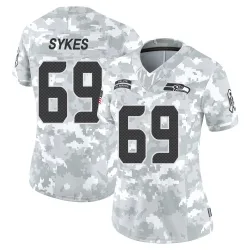 Jacob Sykes Seattle Seahawks Limited Women's 2024 Salute to Service Jersey (Arctic Camo)