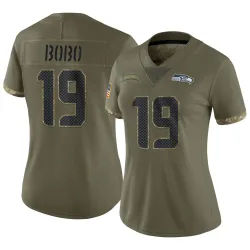 Jake Bobo Seattle Seahawks Limited Women's 2022 Salute To Service Jersey (Olive)