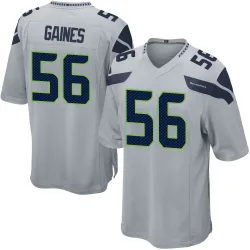 Jalan Gaines Seattle Seahawks Game Men's Alternate Jersey (Gray)
