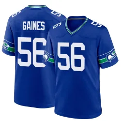 Jalan Gaines Seattle Seahawks Game Men's Throwback Jersey (Royal)