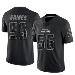 Jalan Gaines Seattle Seahawks Limited Men's Reflective Jersey (Black)