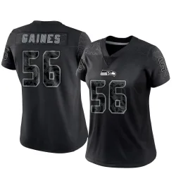 Jalan Gaines Seattle Seahawks Limited Women's Reflective Jersey (Black)