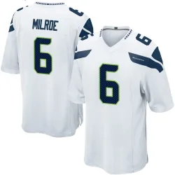 Jalen Milroe Seattle Seahawks Game Men's Jersey (White)