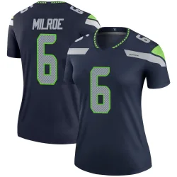 Jalen Milroe Seattle Seahawks Legend Women's Jersey (Navy)