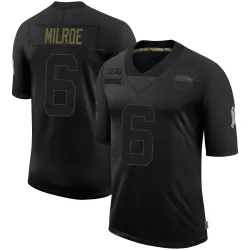 Jalen Milroe Seattle Seahawks Limited Men's 2020 Salute To Service Jersey (Black)