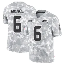 Jalen Milroe Seattle Seahawks Limited Men's 2024 Salute to Service Jersey (Arctic Camo)