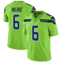 Jalen Milroe Seattle Seahawks Limited Men's Color Rush Neon Jersey (Green)