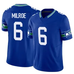 Jalen Milroe Seattle Seahawks Limited Men's Throwback Vapor F.U.S.E. Jersey (Royal)