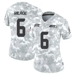 Jalen Milroe Seattle Seahawks Limited Women's 2024 Salute to Service Jersey (Arctic Camo)