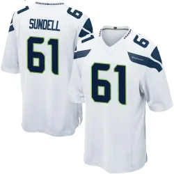 Jalen Sundell Seattle Seahawks Game Men's Jersey (White)