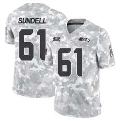 Jalen Sundell Seattle Seahawks Limited Men's 2024 Salute to Service Jersey (Arctic Camo)