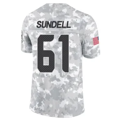 Jalen Sundell Seattle Seahawks Limited Men's 2024 Salute to Service Jersey (Arctic Camo)