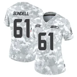 Jalen Sundell Seattle Seahawks Limited Women's 2024 Salute to Service Jersey (Arctic Camo)