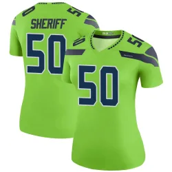 Jamie Sheriff Seattle Seahawks Legend Women's Color Rush Neon Jersey (Green)
