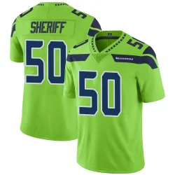 Jamie Sheriff Seattle Seahawks Limited Men's Color Rush Neon Jersey (Green)