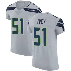 Jared Ivey Seattle Seahawks Elite Men's Alternate Vapor Untouchable Jersey (Gray)