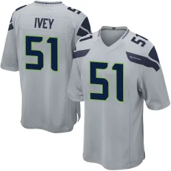 Jared Ivey Seattle Seahawks Game Men's Alternate Jersey (Gray)