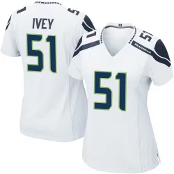 Jared Ivey Seattle Seahawks Game Women's Jersey (White)