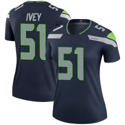 Jared Ivey Seattle Seahawks Legend Women's Jersey (Navy)