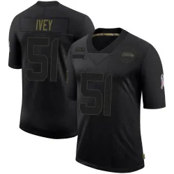 Jared Ivey Seattle Seahawks Limited Men's 2020 Salute To Service Jersey (Black)