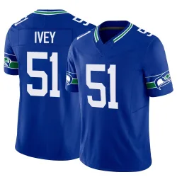 Jared Ivey Seattle Seahawks Limited Men's Throwback Vapor F.U.S.E. Jersey (Royal)