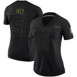 Jared Ivey Seattle Seahawks Limited Women's 2020 Salute To Service Jersey (Black)