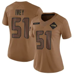 Jared Ivey Seattle Seahawks Limited Women's 2023 Salute To Service Jersey (Brown)