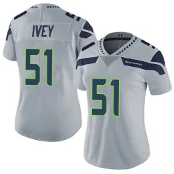 Jared Ivey Seattle Seahawks Limited Women's Alternate Vapor Untouchable Jersey (Gray)