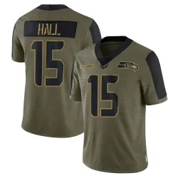 Jaren Hall Seattle Seahawks Limited Men's 2021 Salute To Service Jersey (Olive)