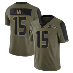 Jaren Hall Seattle Seahawks Limited Youth 2021 Salute To Service Jersey (Olive)