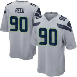 Jarran Reed Seattle Seahawks Game Men's Alternate Jersey (Gray)