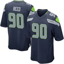 Jarran Reed Seattle Seahawks Game Men's Team Color Jersey (Navy)