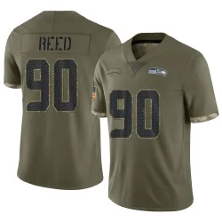 Jarran Reed Seattle Seahawks Limited Youth 2022 Salute To Service Jersey (Olive)