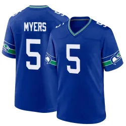 Jason Myers Seattle Seahawks Game Men's Throwback Jersey (Royal)