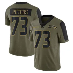 Jason Peters Seattle Seahawks Limited Men's 2021 Salute To Service Jersey (Olive)
