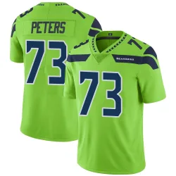 Jason Peters Seattle Seahawks Limited Men's Color Rush Neon Jersey (Green)
