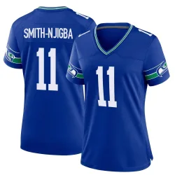 Jaxon Smith-Njigba Seattle Seahawks Game Women's Throwback Jersey (Royal)