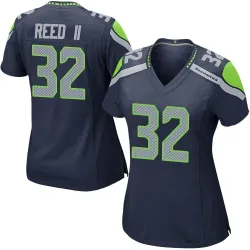 Jerrick Reed II Seattle Seahawks Game Women's Team Color Jersey (Navy)
