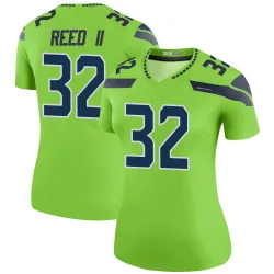 Jerrick Reed II Seattle Seahawks Legend Women's Color Rush Neon Jersey (Green)