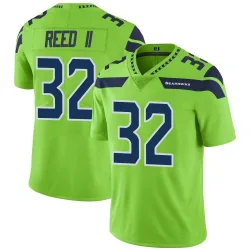 Jerrick Reed II Seattle Seahawks Limited Men's Color Rush Neon Jersey (Green)